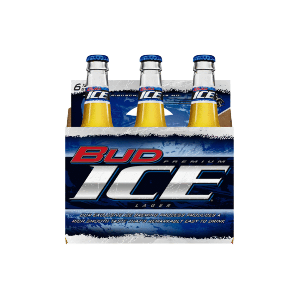 Bud Ice Premium Lager Bottles (12 fl oz x 6 ct)