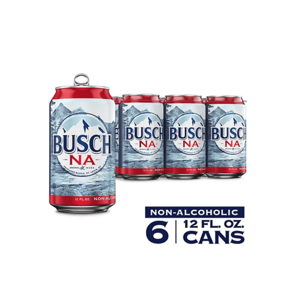 Busch NA Non Alcoholic Beer Cans (12 fl oz x 6 ct)